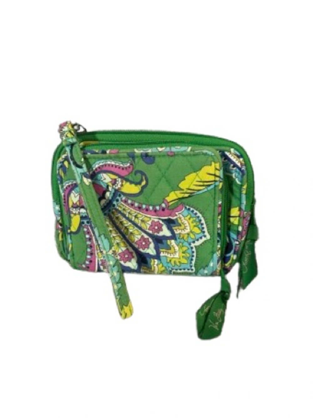 Vera Bradley “Emerald Paisley”Retired all in one Wristlet